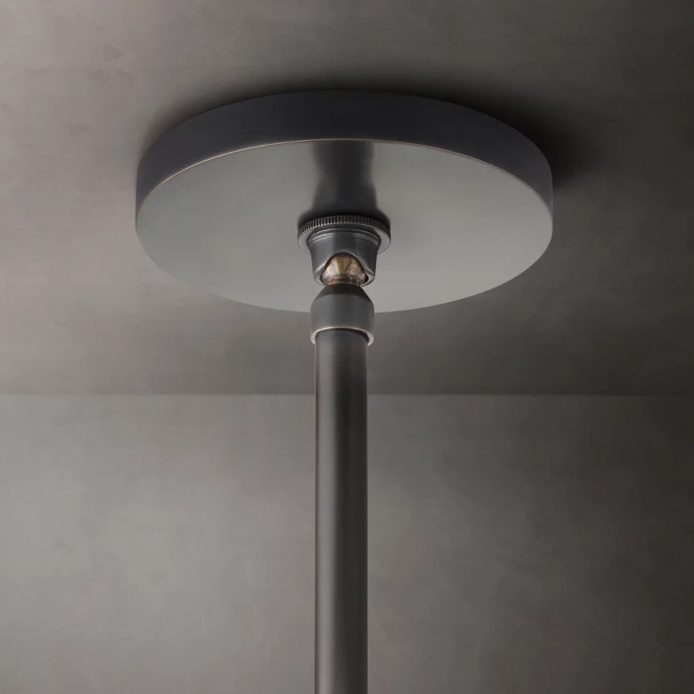 Modern Hand Carved Alabaster Cylinder Pendant Light