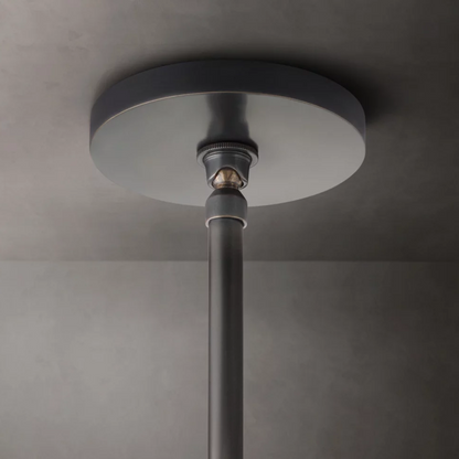 Modern Hand Carved Alabaster Cylinder Pendant Light