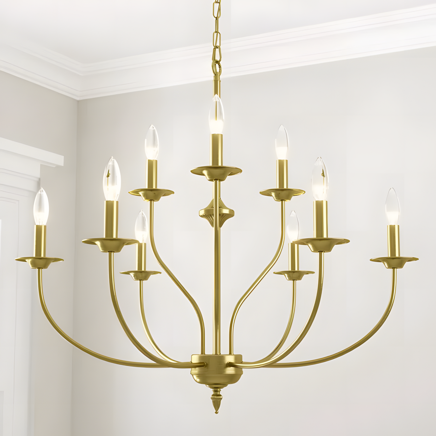 Caelestis Farmhouse 9 Light Metal Chandelier