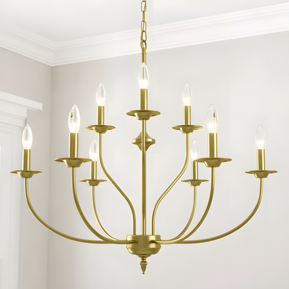 Caelestis Farmhouse 9 Light Metal Chandelier