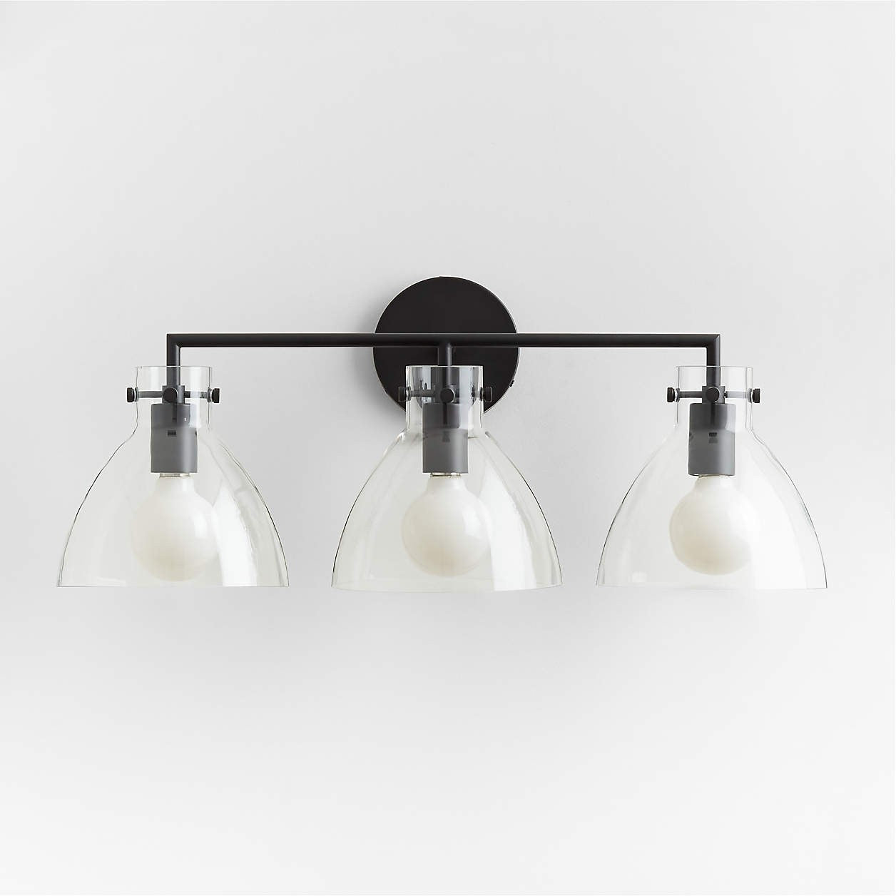 York Minimalist 3-Light Glass Globe Metal Wall Light