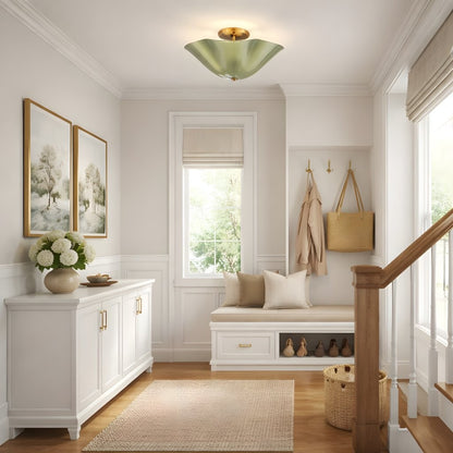 Esmay Modern Wavy Glass Fazzo Flush Mount Ceiling Light