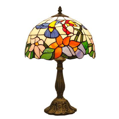 Harini Tiffany stained glass hummingbird table lamp