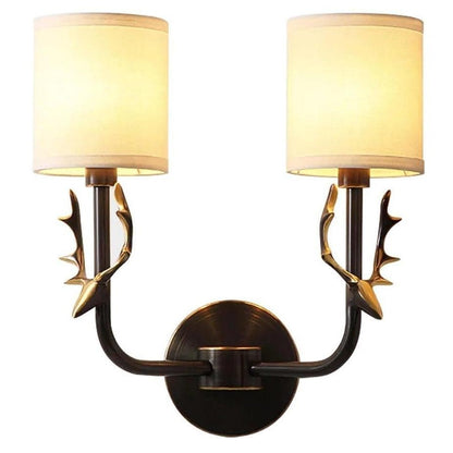 Akshara Farmhouse Brass Deer Head Wall Light