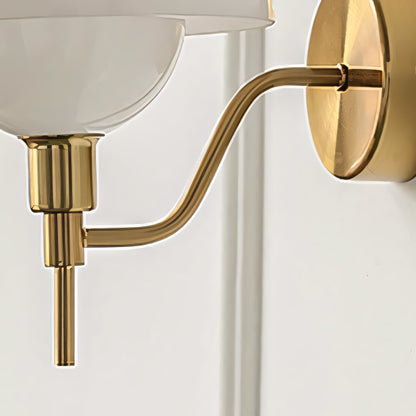 Xavra French Bauhaus Mushroom Glass Aisle Wall Lamp