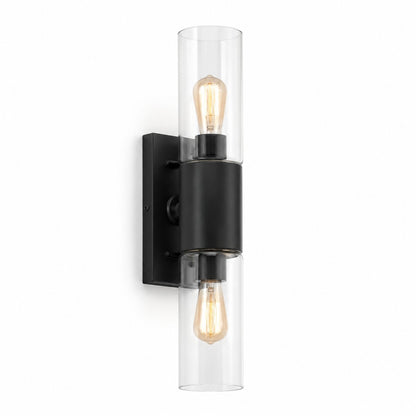 Zeylen Frances Water Ripple Glass Double Tube Sconce
