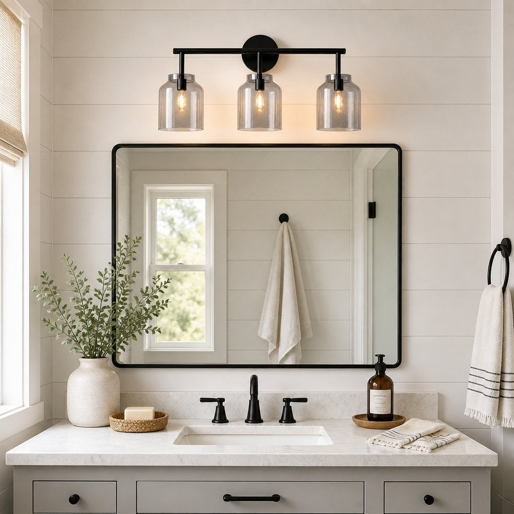 Drilon Modern 3-Light Milk Glass Bathroom Sconce
