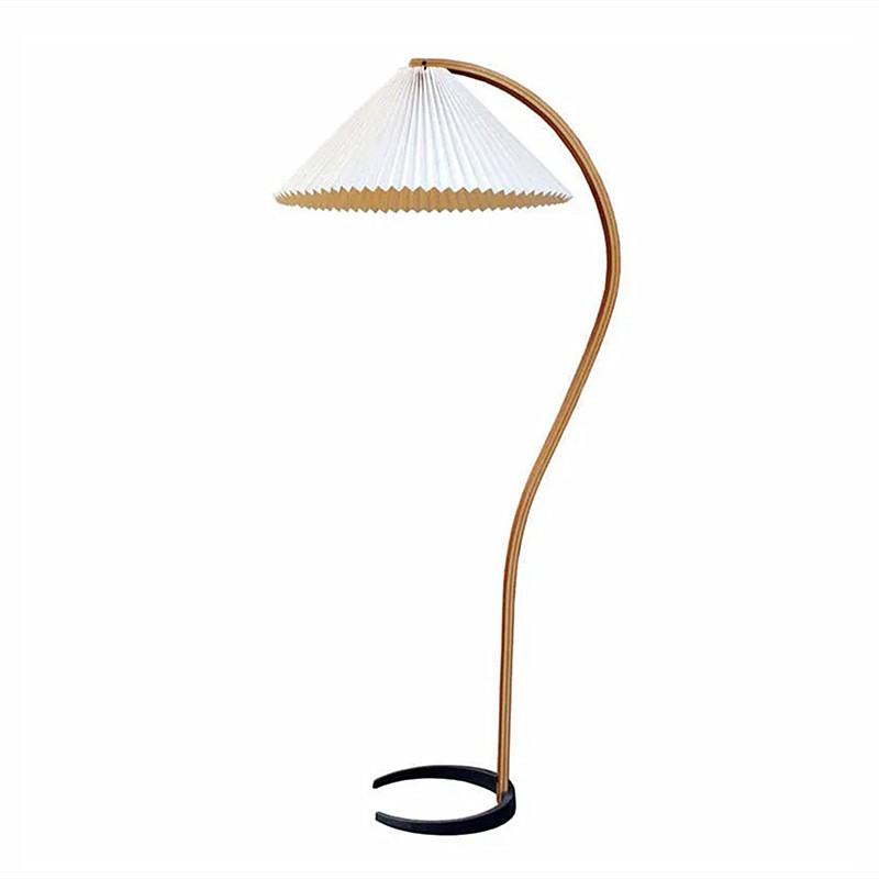Anamika Vintage Mid Century Wooden Floor Lamp