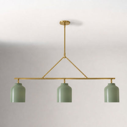 Drilon Elegant Brass Cylinder Shade 3-Light Chandelier