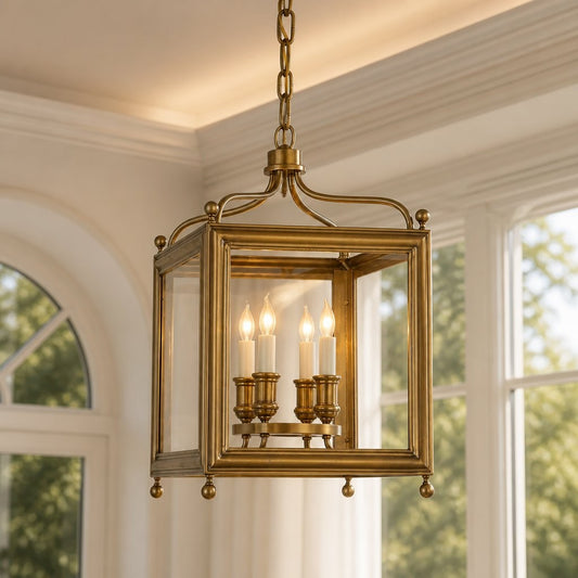 Leroy Vintage Metal 4-Light Lantern Pendant Light