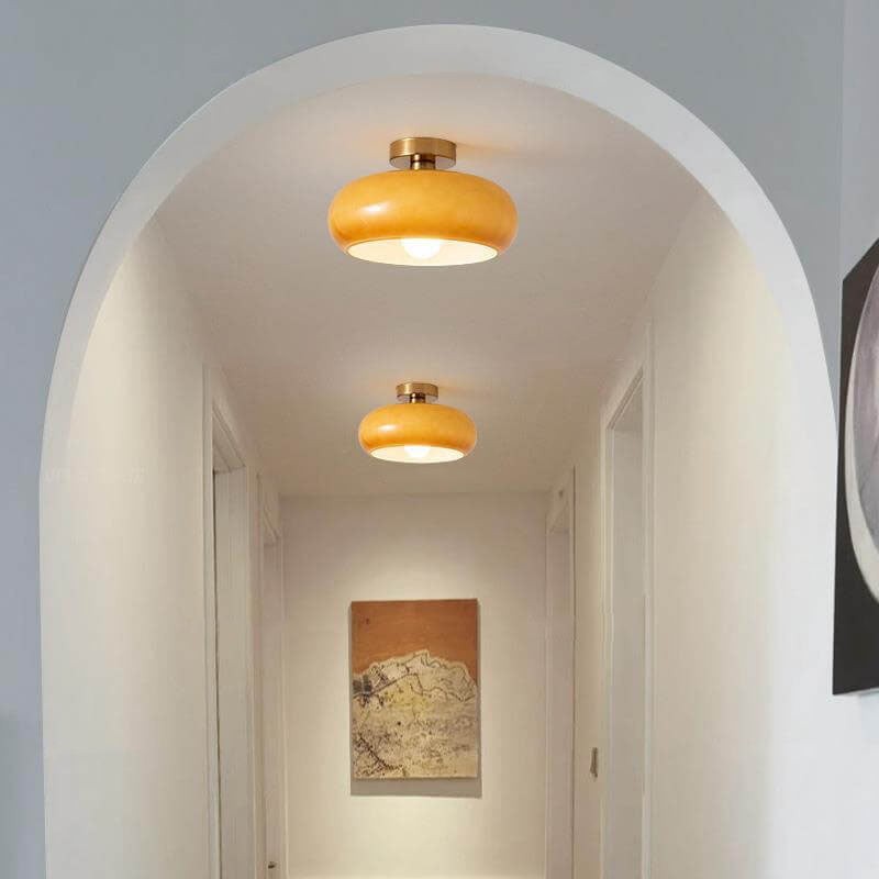 Oziro Vintage Donut Round Glass Ceiling Lights