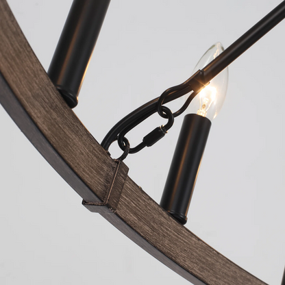 Raeth Farmhouse 24 Lights Wagon Wheel Candle Style Chandelier