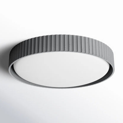 Arnold ‎Minimalist Round Led Fluted Concrete Ceiling Light