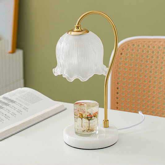 Keya Flower Dimmable Melted Wax Marble Glass Table Lamp