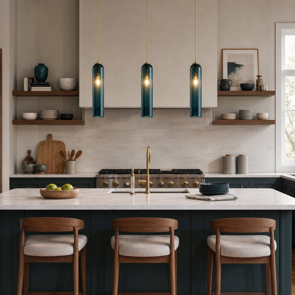 Kimaya Benedict Tube Glass Pendant Lamp