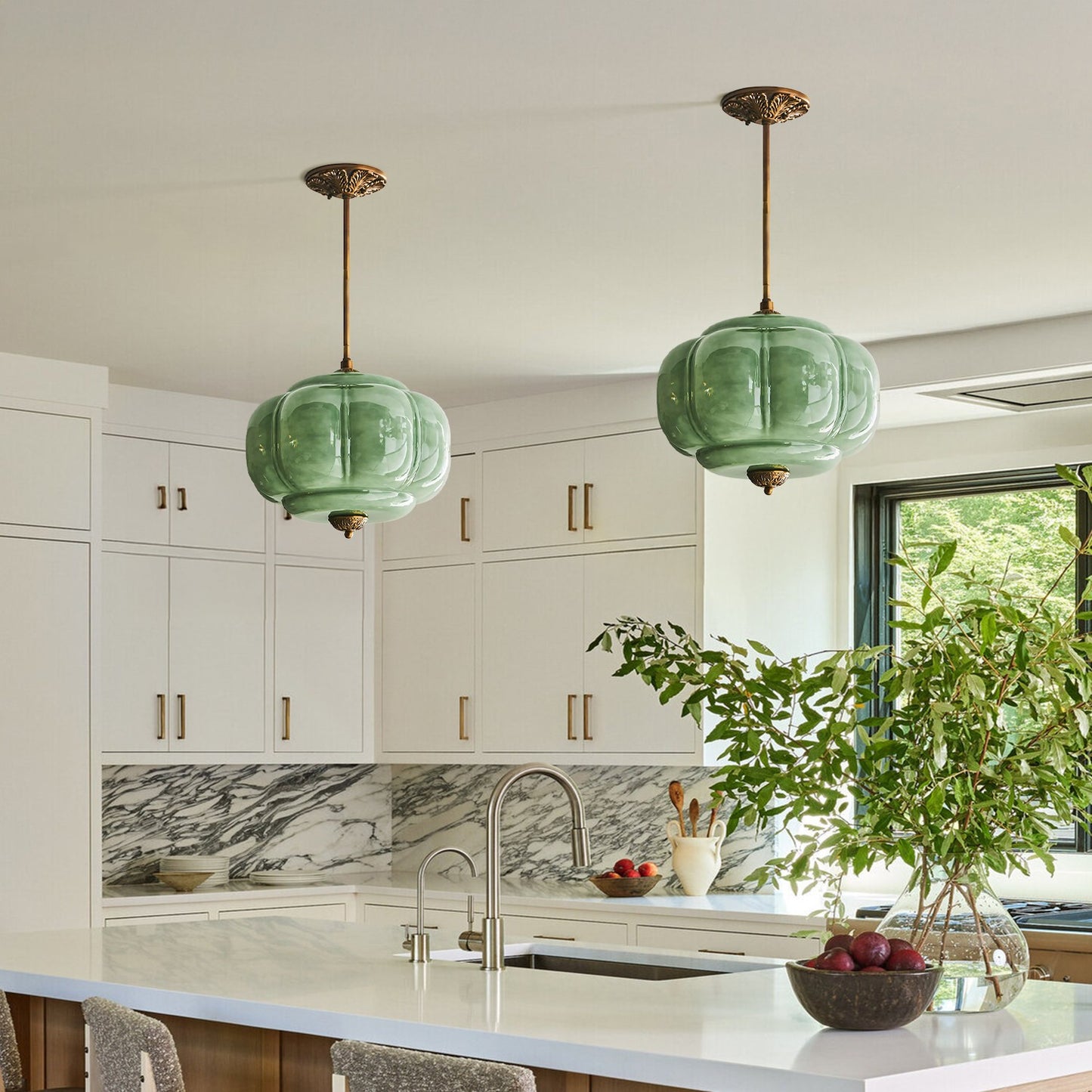 Ozita Retro Semi-Flush Mount Eloise Pendant Light
