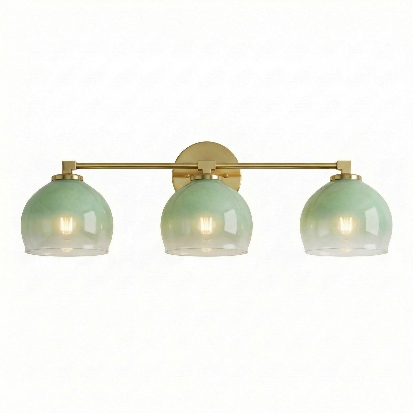Conrad Vintage 3 Heads Bellflower Glass Wall Sconce