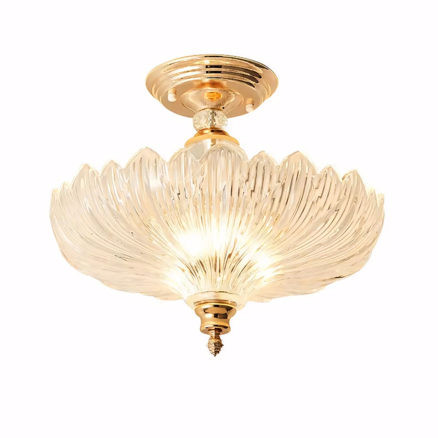 Wyrith Vintage Flower Crystal Flush Mount Light