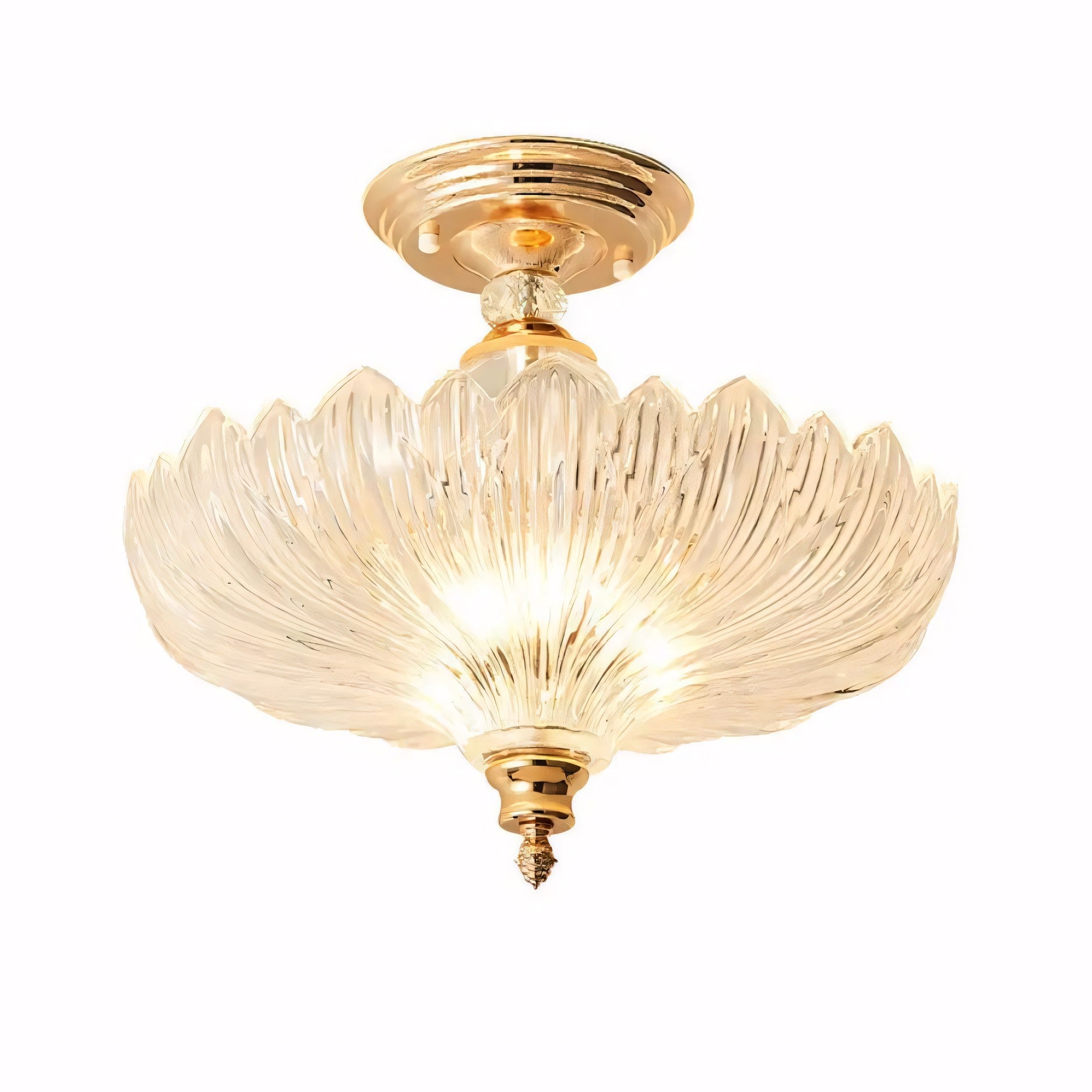 Wyrith Vintage Flower Crystal Flush Mount Light