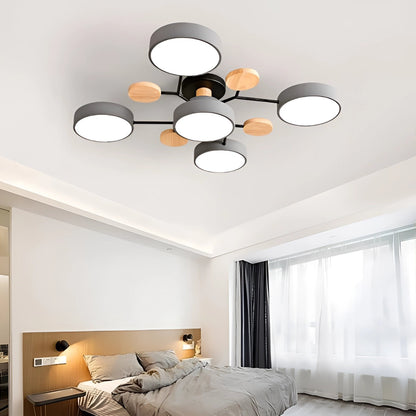 Phelith Scandinavian Round Molecule Branch Led Ceiling Light