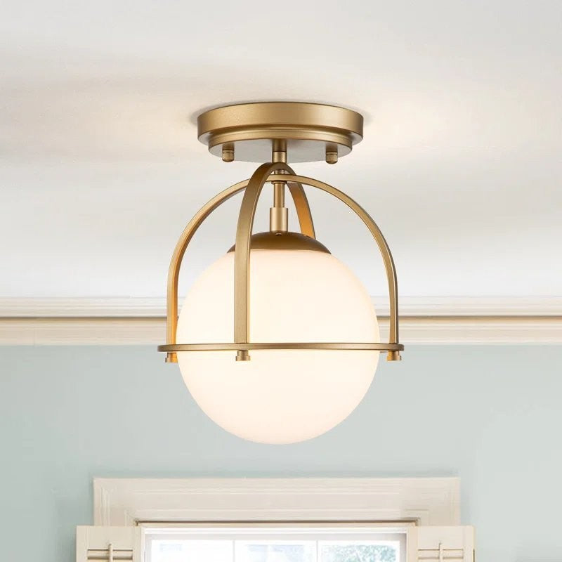 Aurea Vintage Globe Flush Mount Ceiling Light