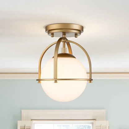 Aurea Vintage Globe Flush Mount Ceiling Light