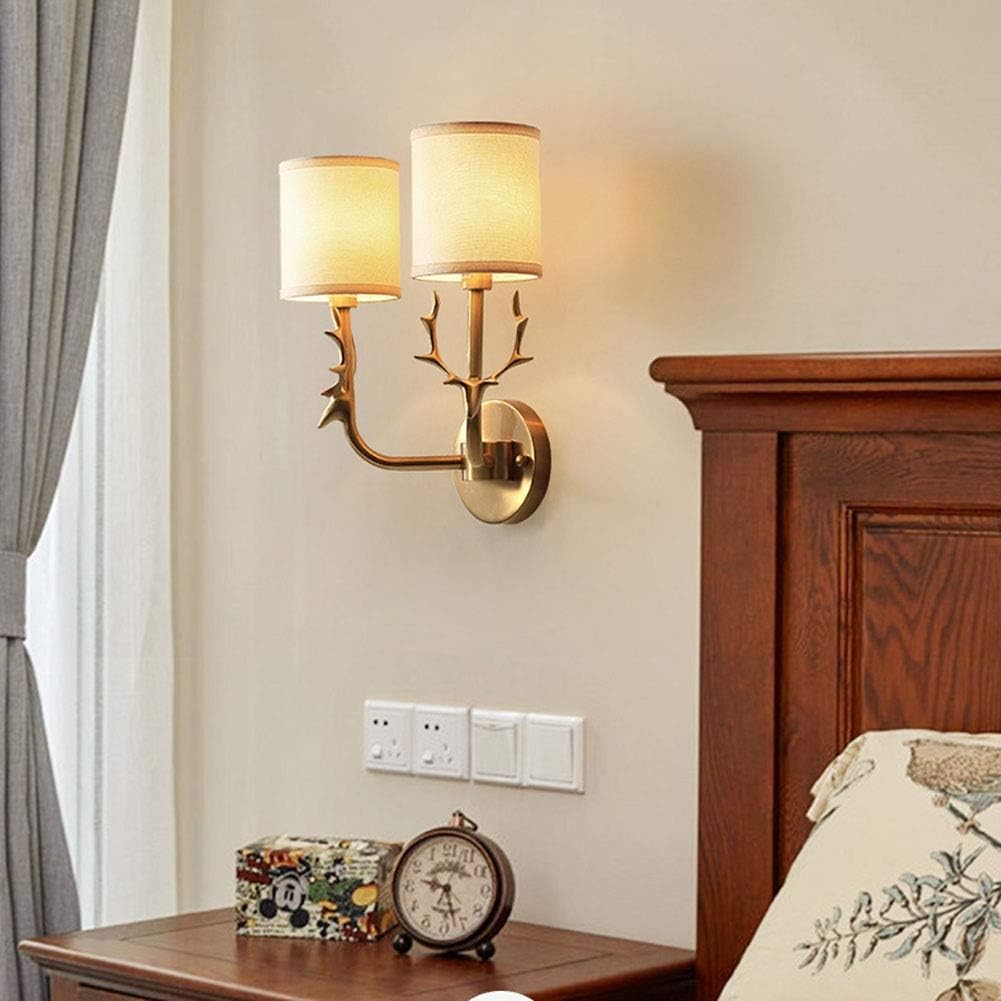 Akshara Farmhouse Brass Deer Head Wall Light