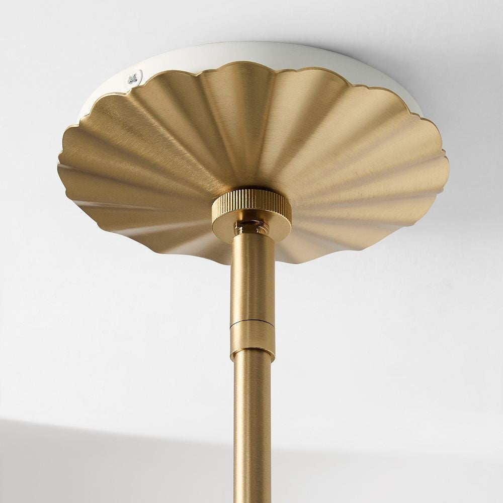 Veythra Modern Minimalist Rippled Glass Cone Pendant Lamp