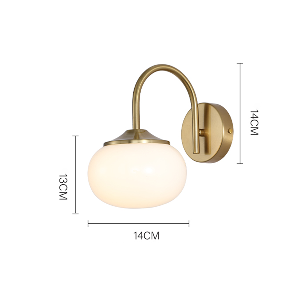 Luka Retro Bauhaus Globe Glass Sconce
