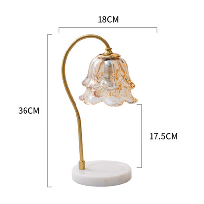 Keya Flower Dimmable Melted Wax Marble Glass Table Lamp