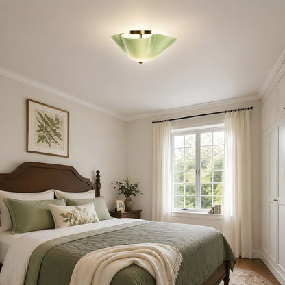 Esmay Modern Wavy Glass Fazzo Flush Mount Ceiling Light