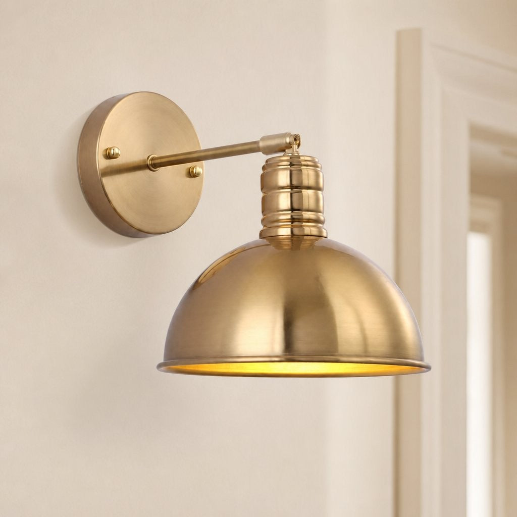 Bastian Adjustable Industrial Brass Wall Sconce