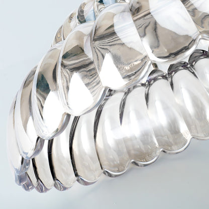 Raveena Vintage Amber Glass Semi Flush Mount Floral Ceiling Light