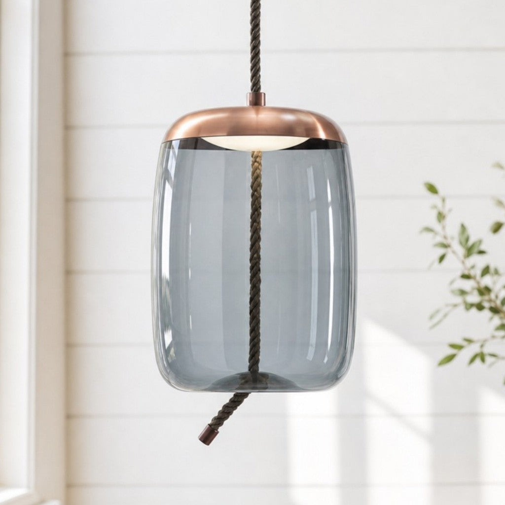Lewis Modern LED Geometric Glass Pendant Light