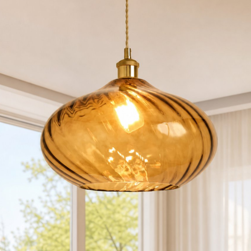Lunaris Modern Globe Glass Pendant Light