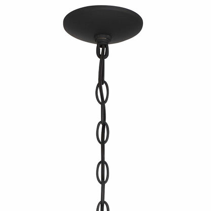 Adele Farmhouse Black Metal Wagon Wheel Chandelier