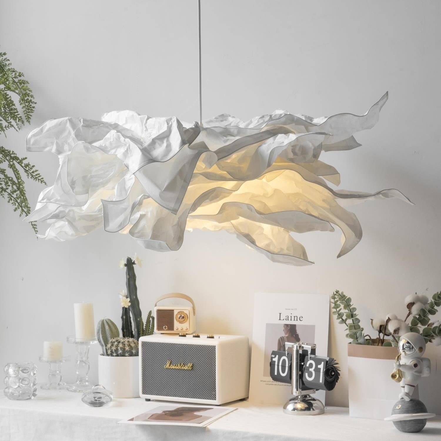 Carrow White Cloud Paper Pendant Lamp
