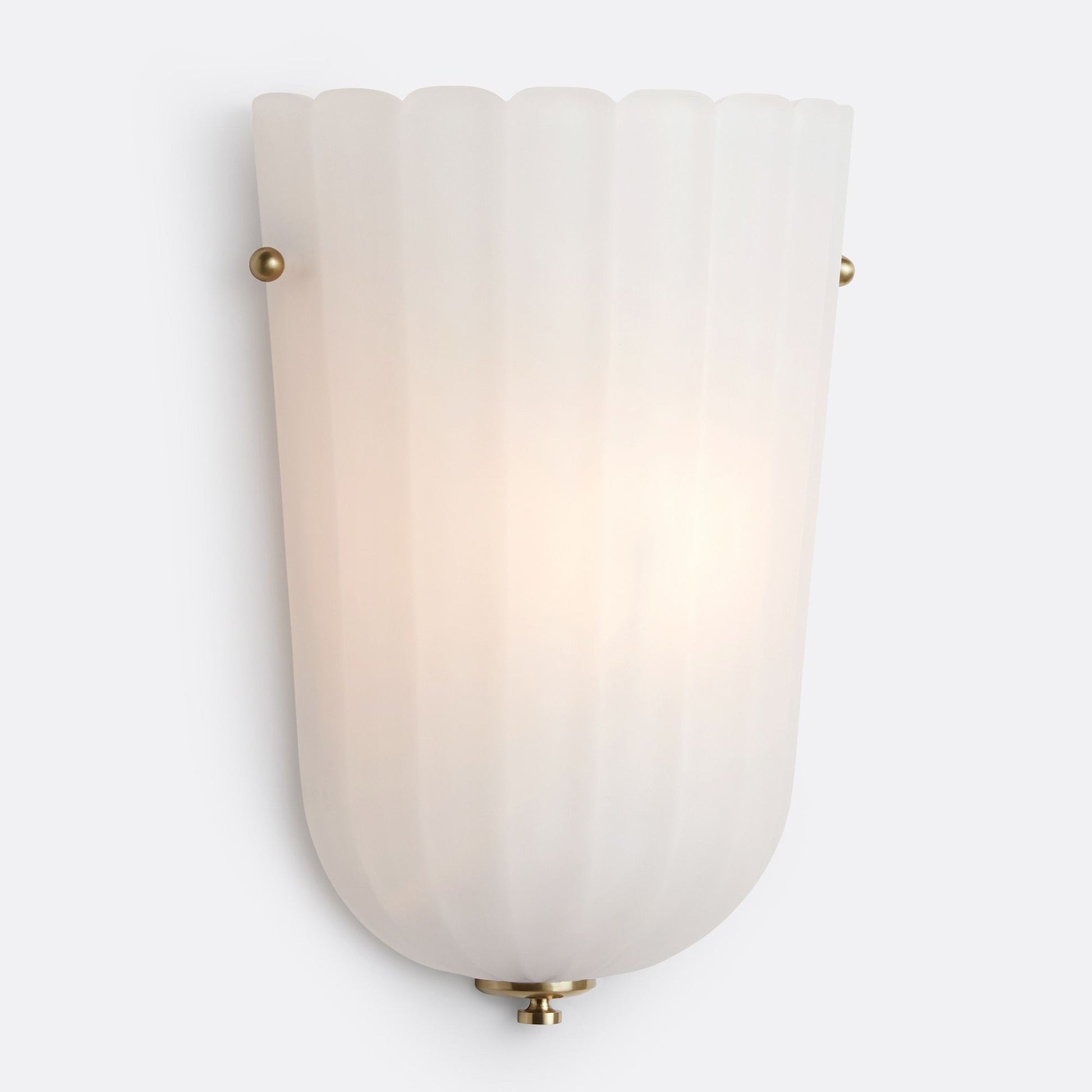 Zephyrine Decorative Antique Brass Flower Milky White Glass Wall Sconce