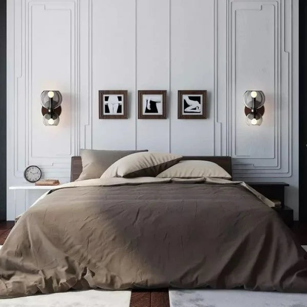 Trisia Modern Up Down Glass Wall Sconce