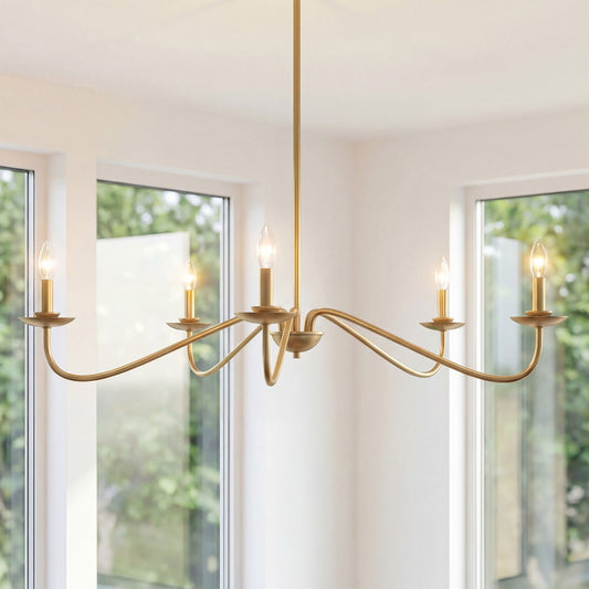 Charis Rustic 5 Light Metal Chandelier