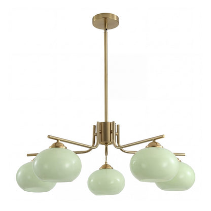 Kairox Mid Century Bauhaus Large Glass Globe Sputnik Chandelier