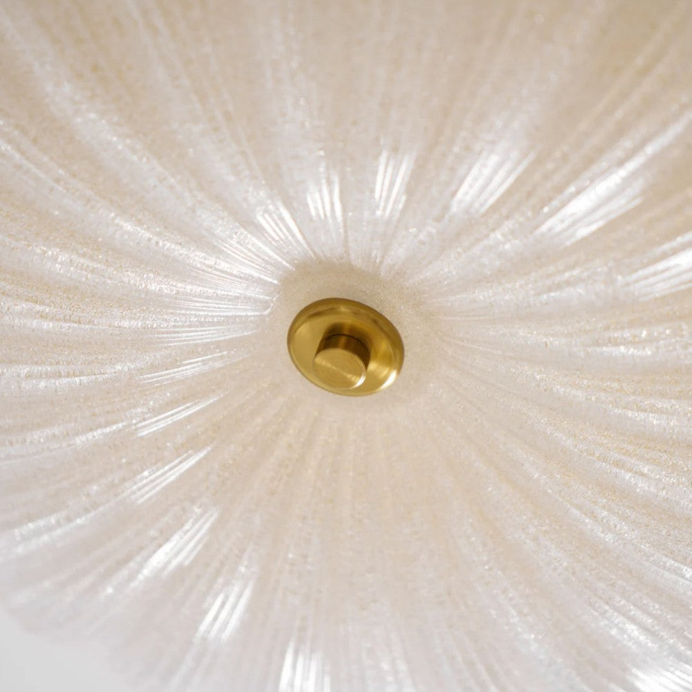 Caladri French Round Ripple LED Glass Ceiling Light