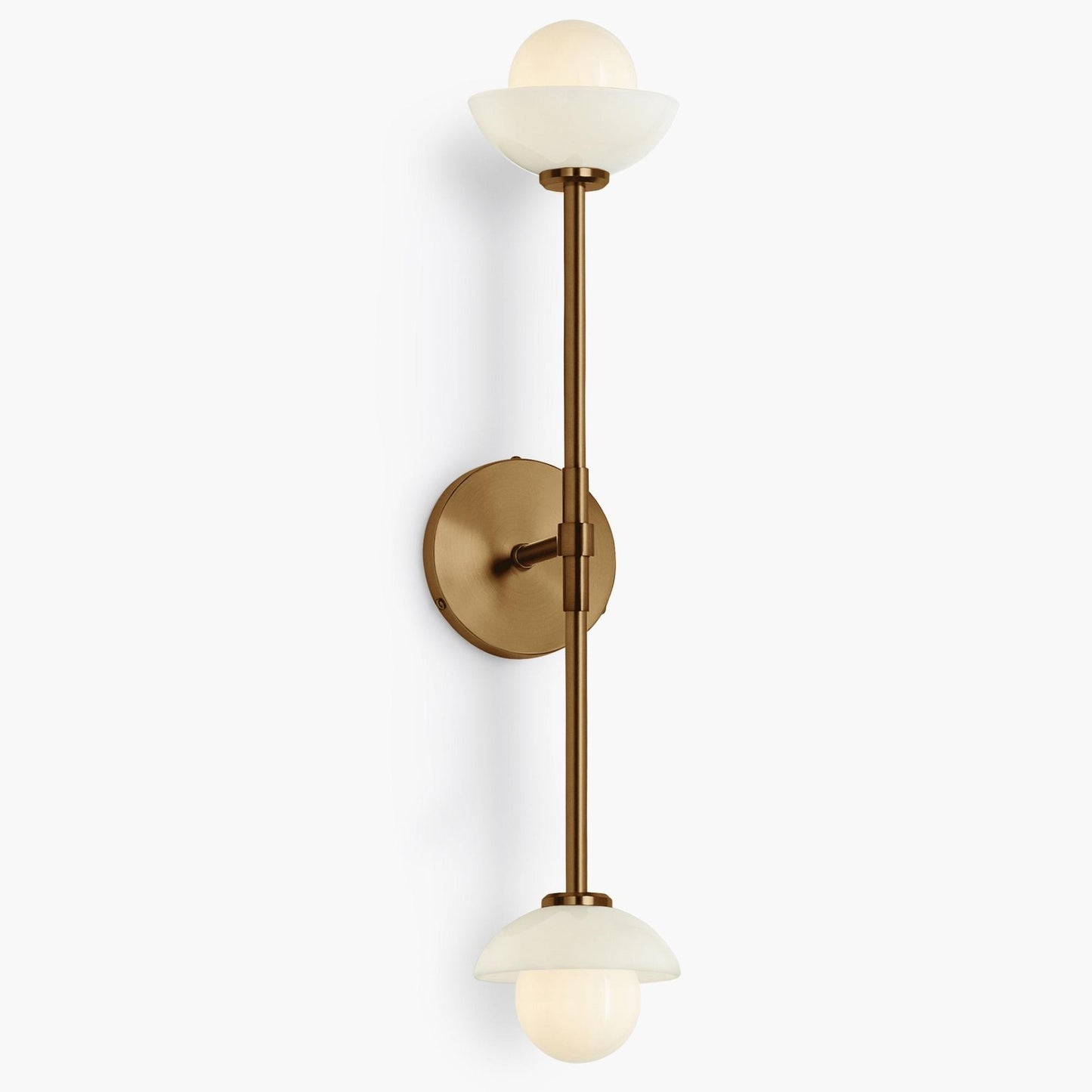 Brianna Farmhouse Alabaster Double Globe Sconce