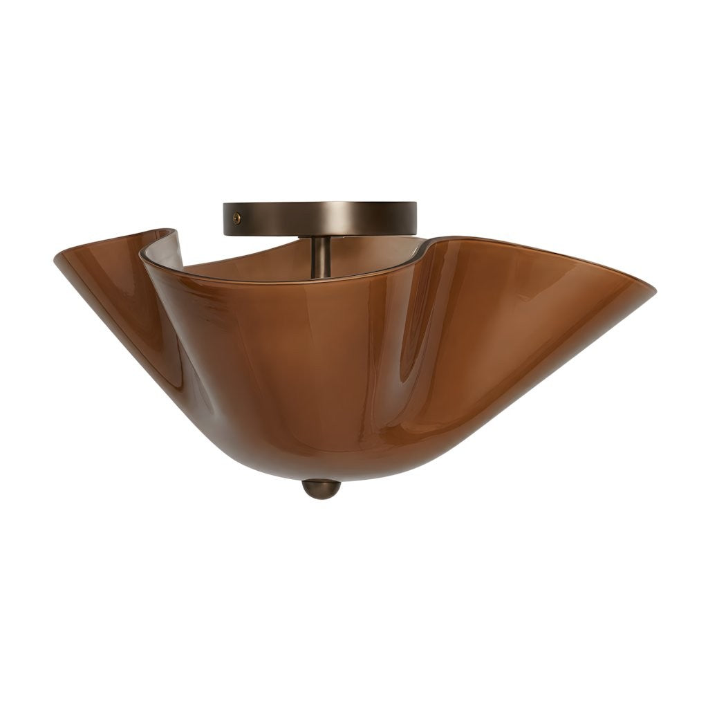 Esmay Modern Wavy Glass Fazzo Flush Mount Ceiling Light