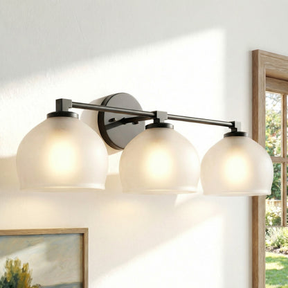 Conrad Vintage 3 Heads Bellflower Glass Wall Sconce