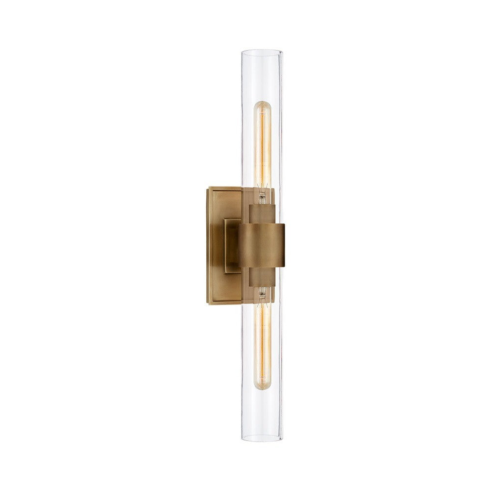 Zinnia Glass Tube Double Wall Mounted Light