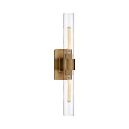 Zinnia Glass Tube Double Wall Mounted Light