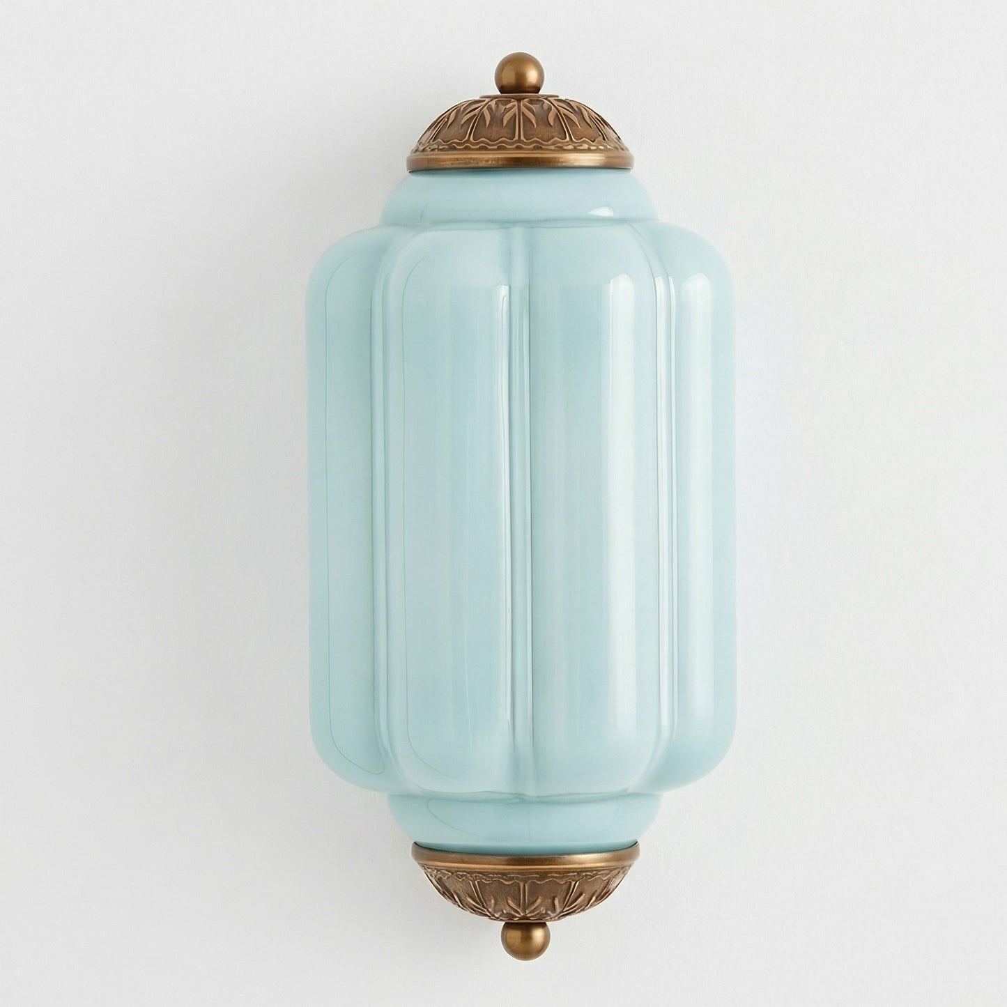Michael Vintage Eloise Milk Glass Flush Wall Light