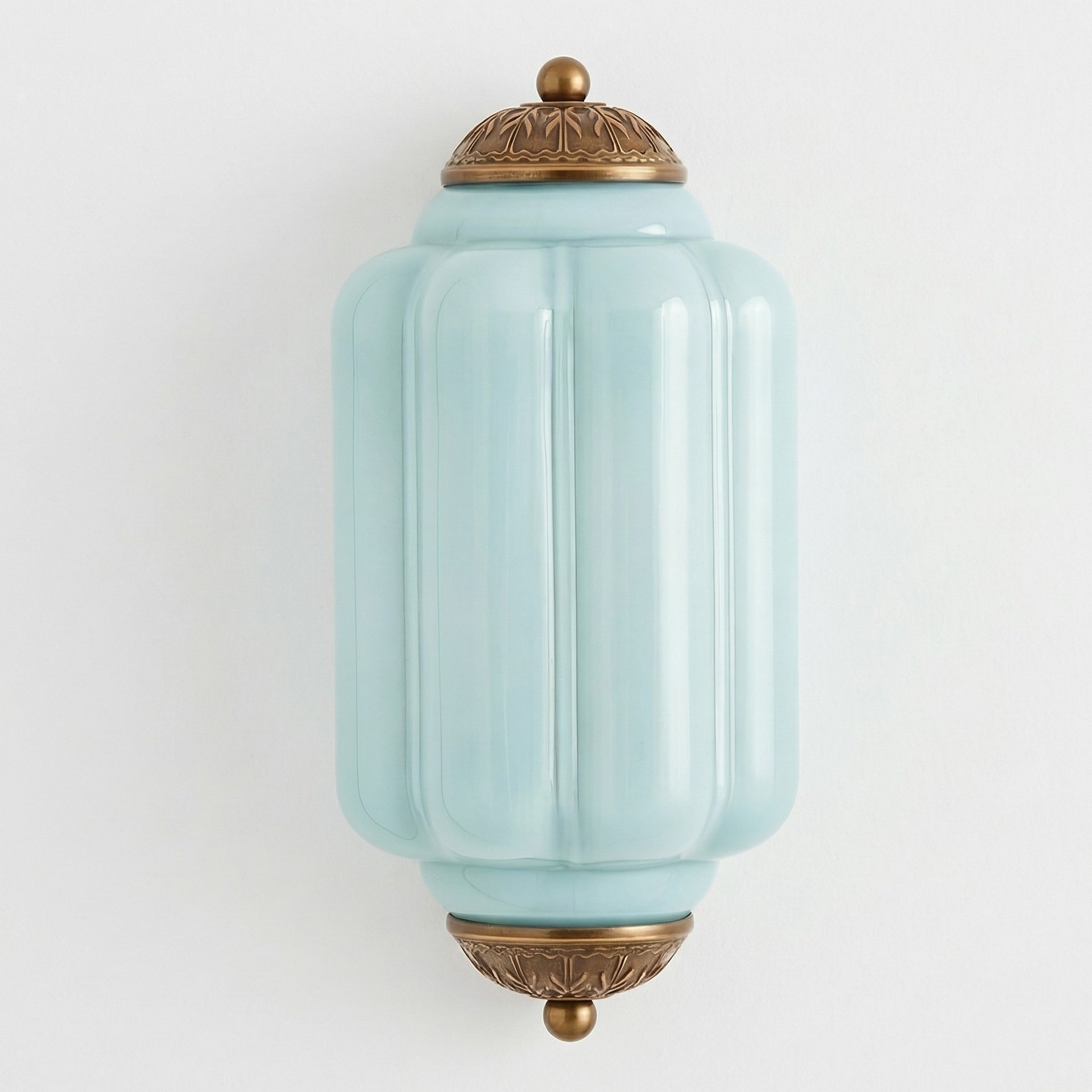 Michael Vintage Eloise Milk Glass Flush Wall Light