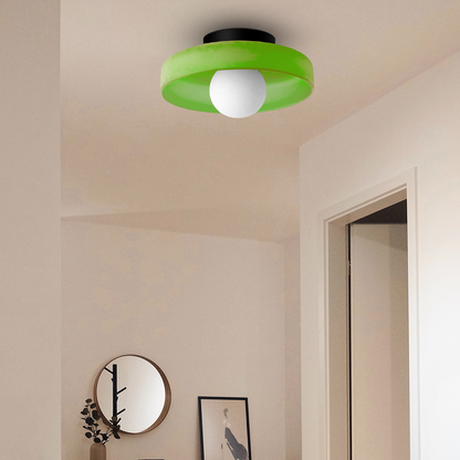 Zayn Colorful Glass Round LED Ceiling Light